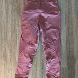 Pink Alo Mesh Capri Leggings